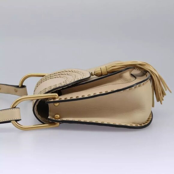 Chloe Sac Porte Shoulder Bag Leather Beige Auth am7635 - Picture 5 of 15